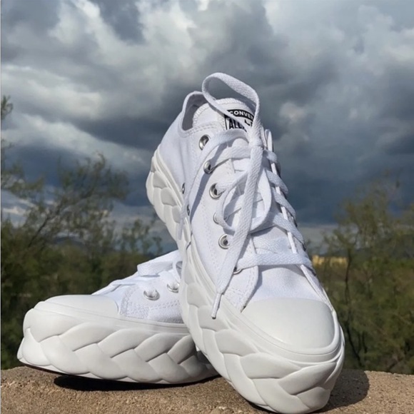 Converse Shoes - 👟 New Cable Lift Converse CTAS OX Platform Braided Sole White Canvas Sneakers